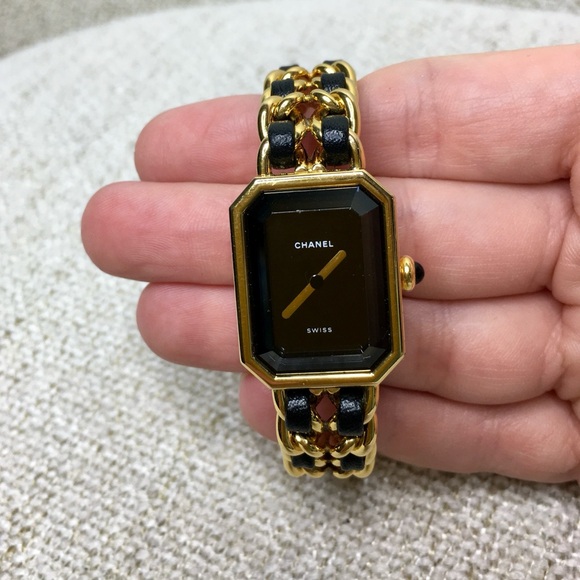 Authentic CHANEL Premiere watch gold black Large size - Picture 6 of 16